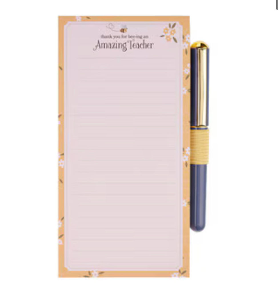 Thumbnail: Amazing Teacher Blossom and Bees Notepad and Pen Gift Set