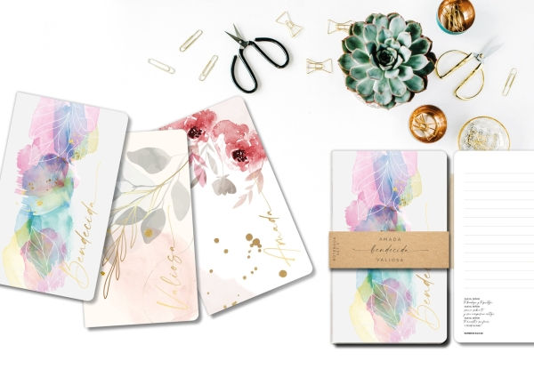 Libretas Amada, Bendecida, Valiosa (set de 3)