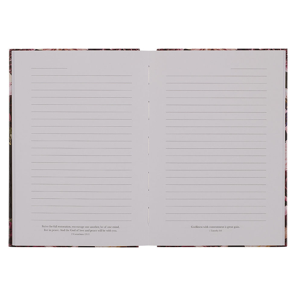 Thumbnail: All Things Are Possible Burgundy Floral Quarter-bound Journal