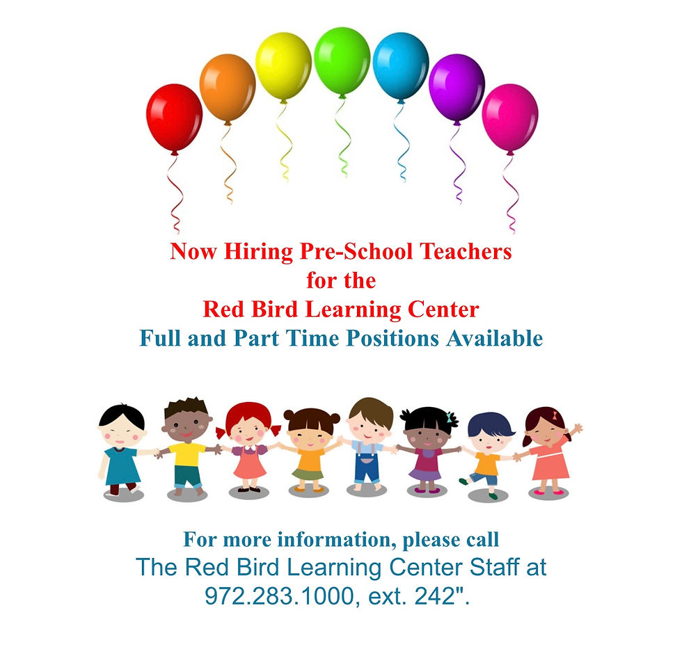 Red Bird Learning Center Hiring Event