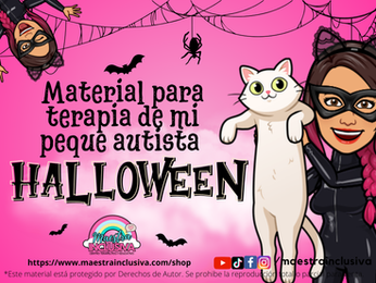 Halloween- Libro de terapia de lenguaje para Autistas