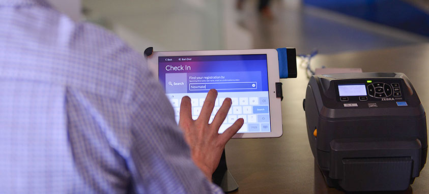 On-site registratie door middel van intypen naam