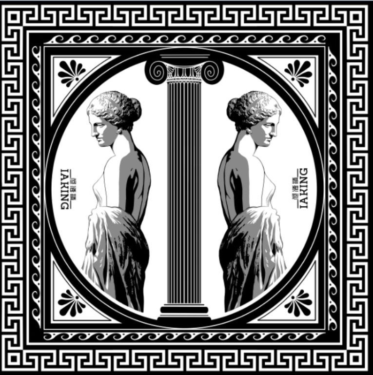 Thumbnail: iaking art black 50cm scarf  Aphrodite Western tradition