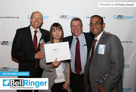Photo of MassHousing communications team at award ceremony