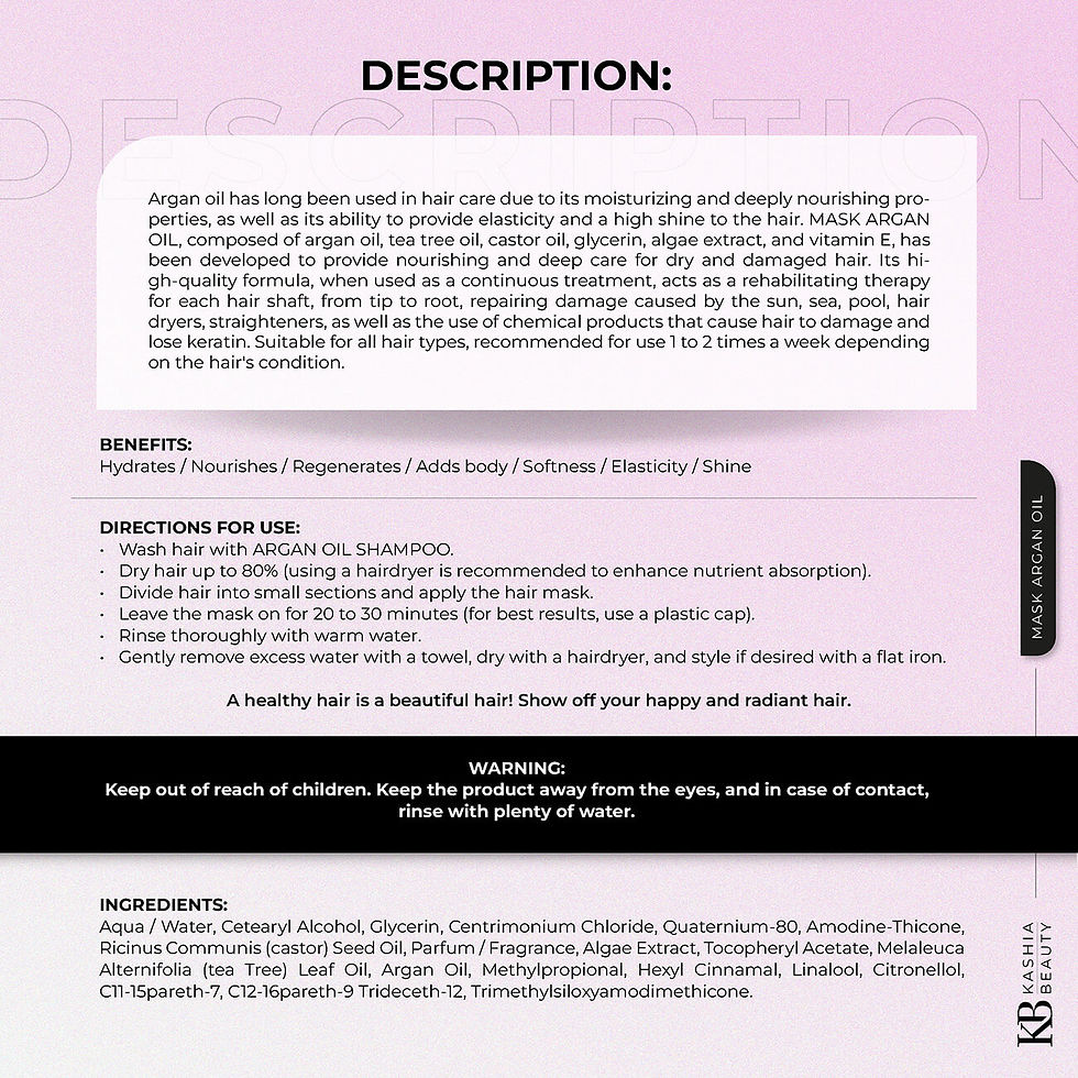 Thumbnail: Mask Argan Oil 500g by Kashia Beauty