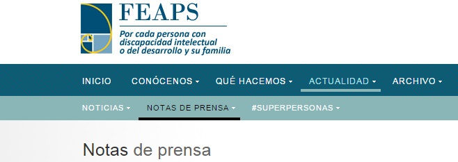 NOTAS DE PRENSA FEAPS