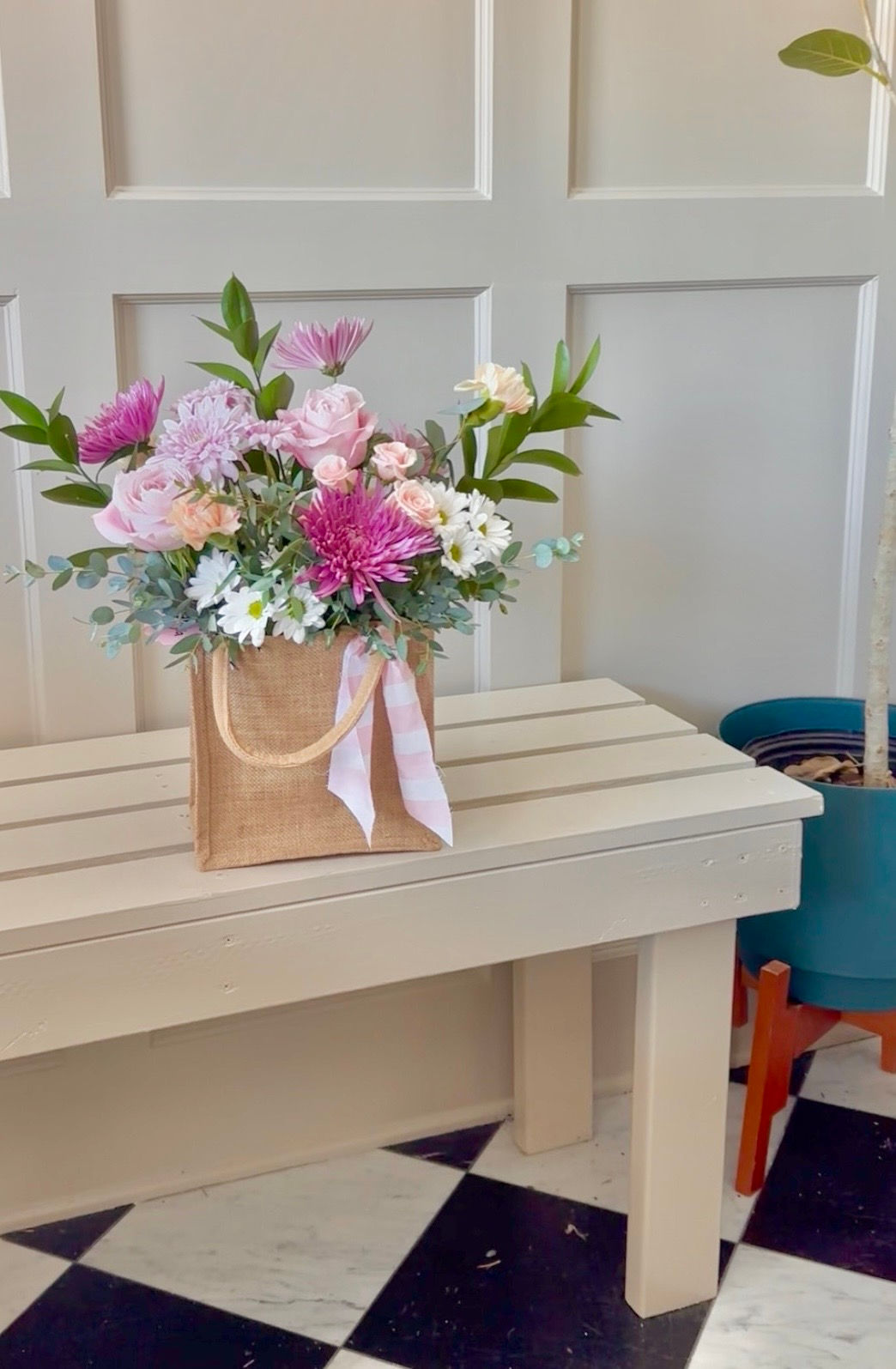 "A Basket of Love" Flower Tote