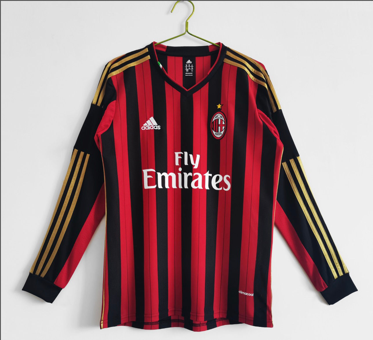 2013/14 AC Home Long Sleeves Retro football jersey