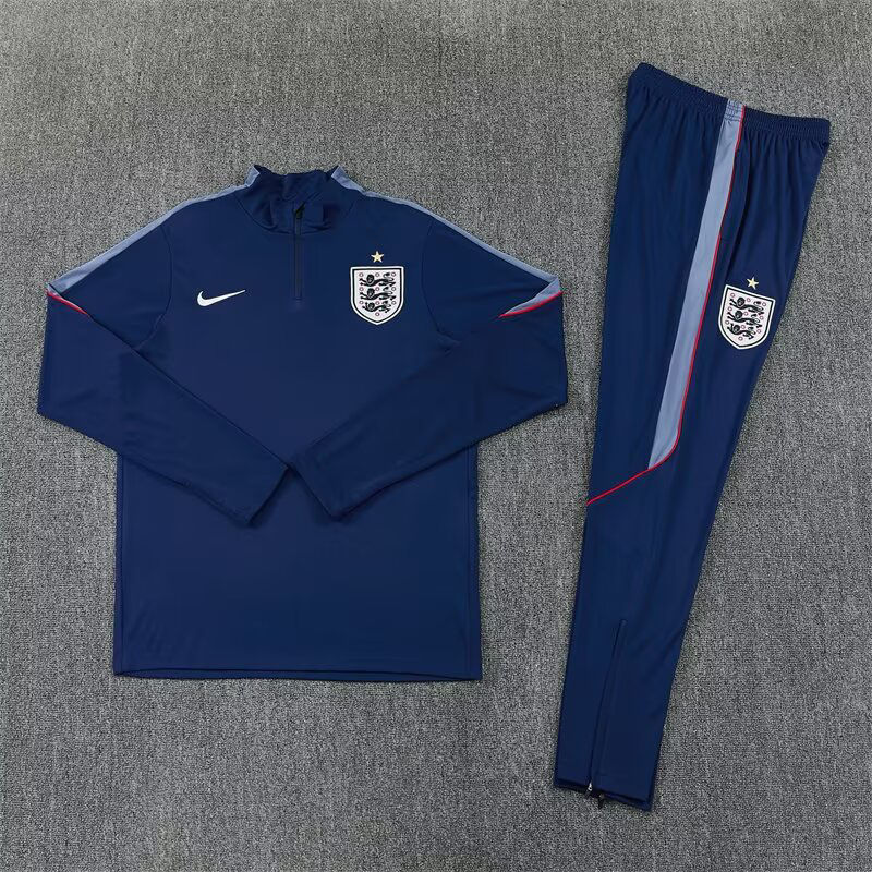 2026/27 England national football team Royal Blue Half Pull Training Suit Soccer