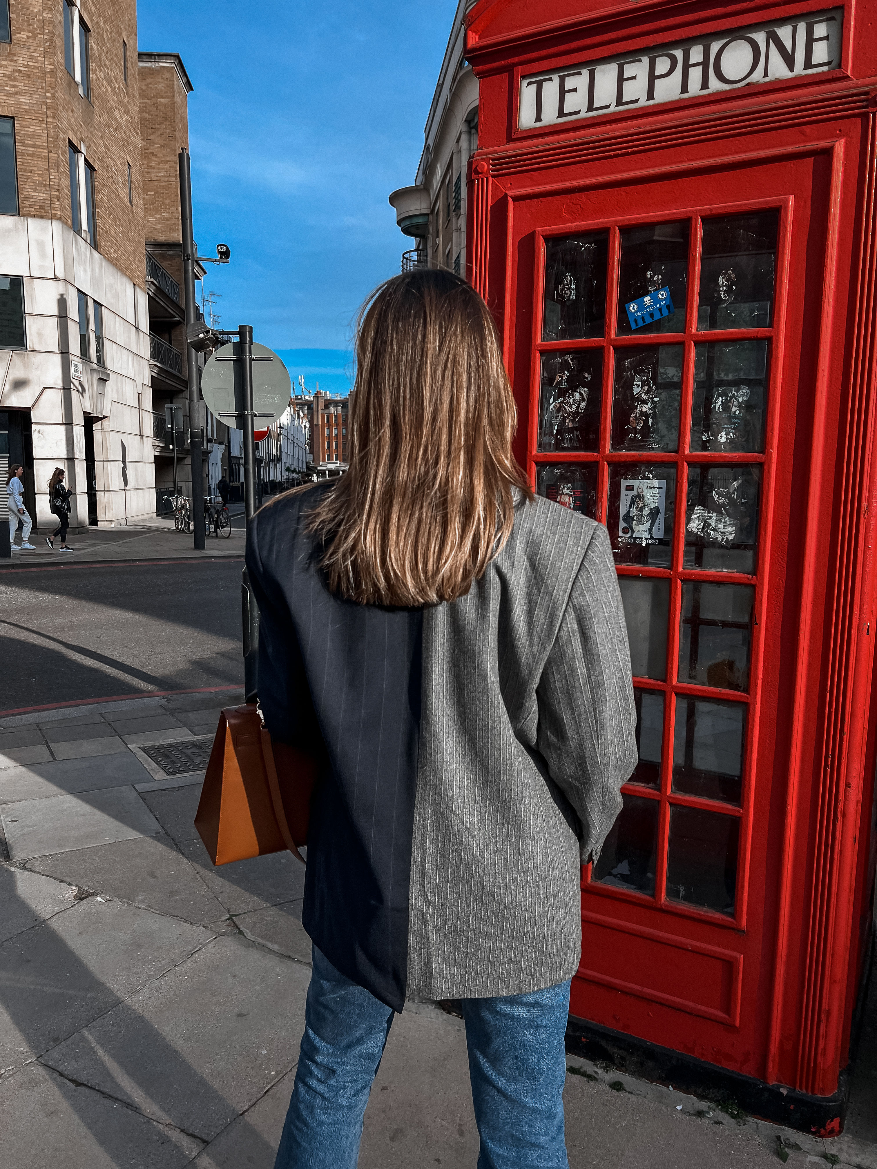 "Couldn't Decide" blue and grey blazer
