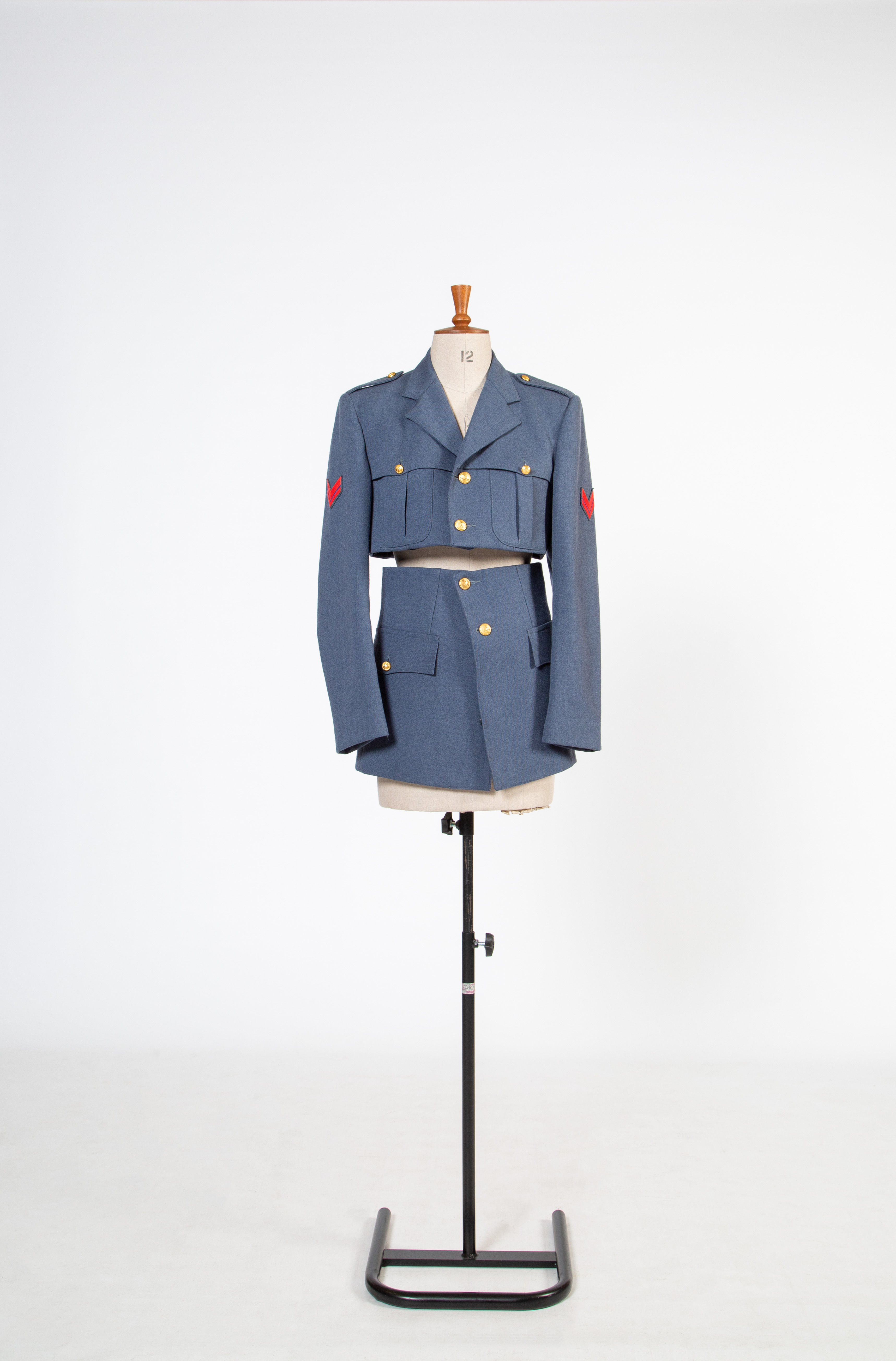 Military set in Blue with red details