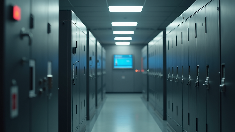 Close-up view of a data destruction machine in action