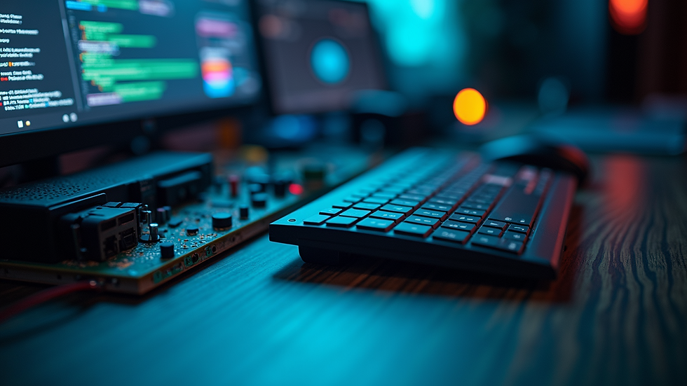 Close-up view of a desktop computer showcasing hardware components