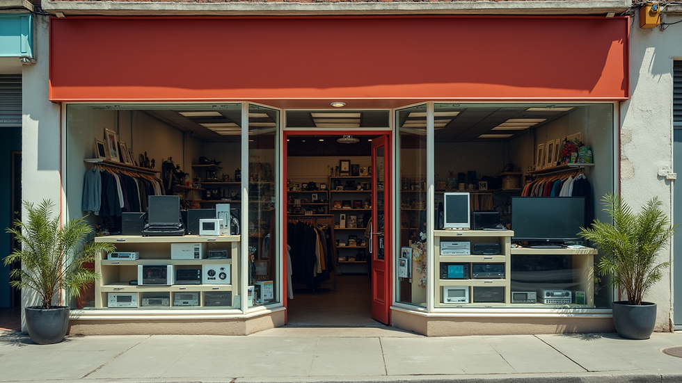 Eye-level view of a welcoming storefront of Desert Computer Solutions