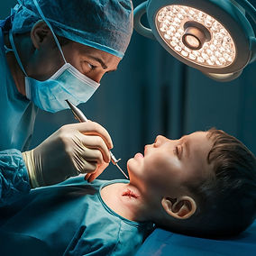Surgery for removing an object from a child's throat.