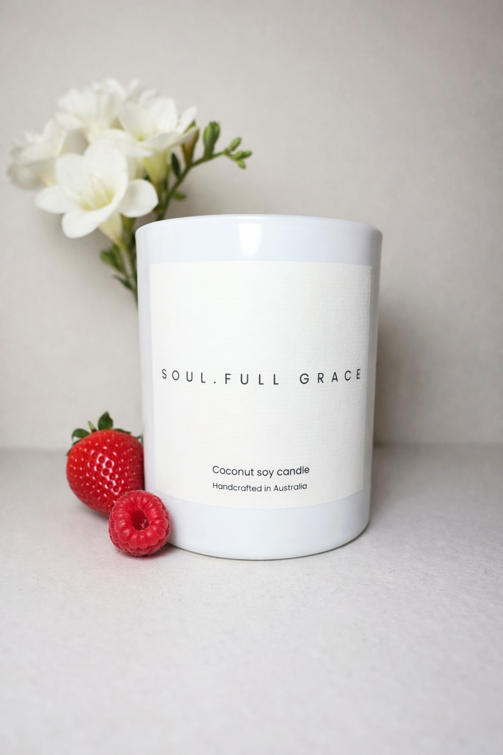 Freesia& red berries coconut soy candle - 400g, 285g - Soul.Full Grace - Australian made candle - Floral candle - candle gift