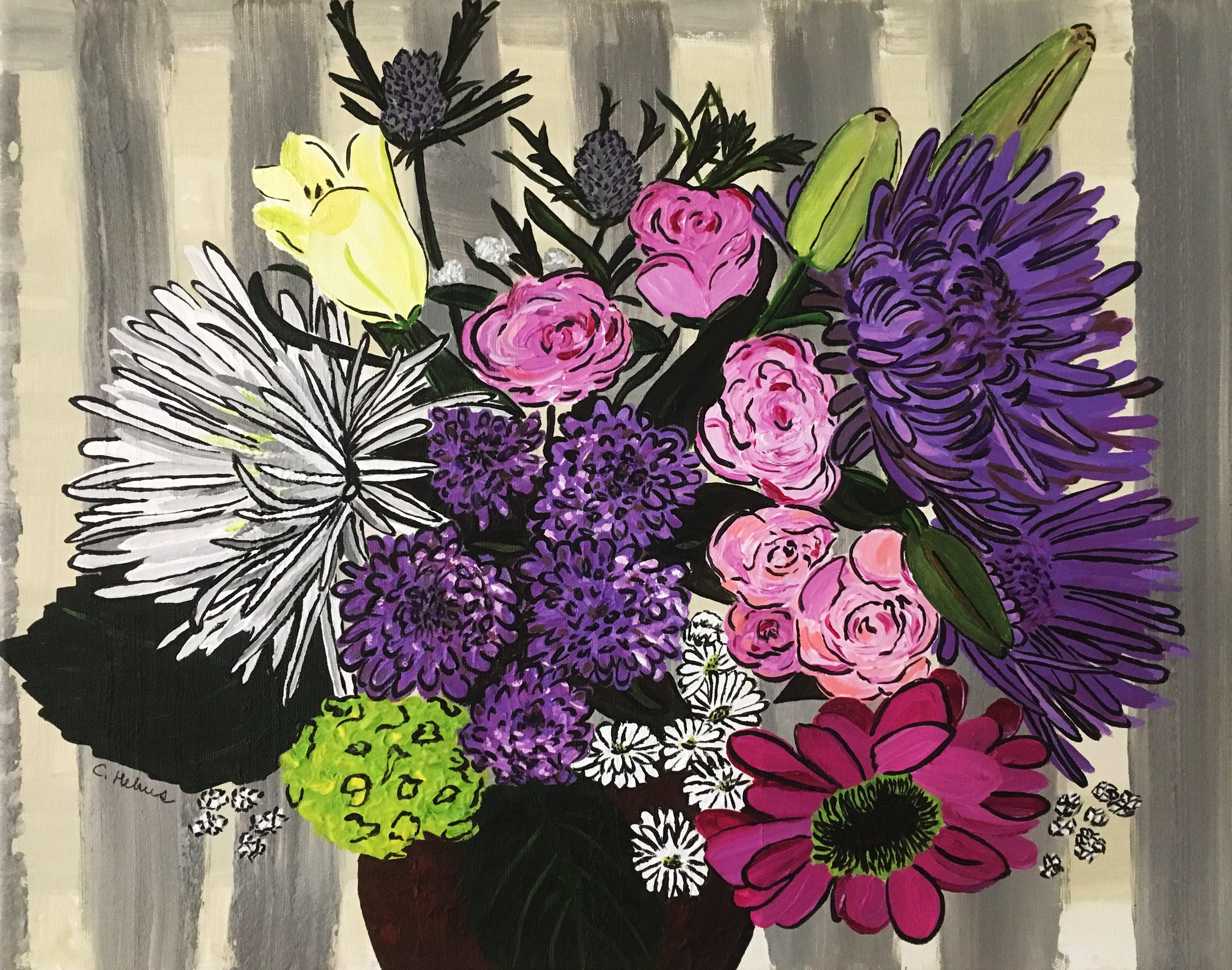 MatisseCezanneHelmsPaintFlowers
