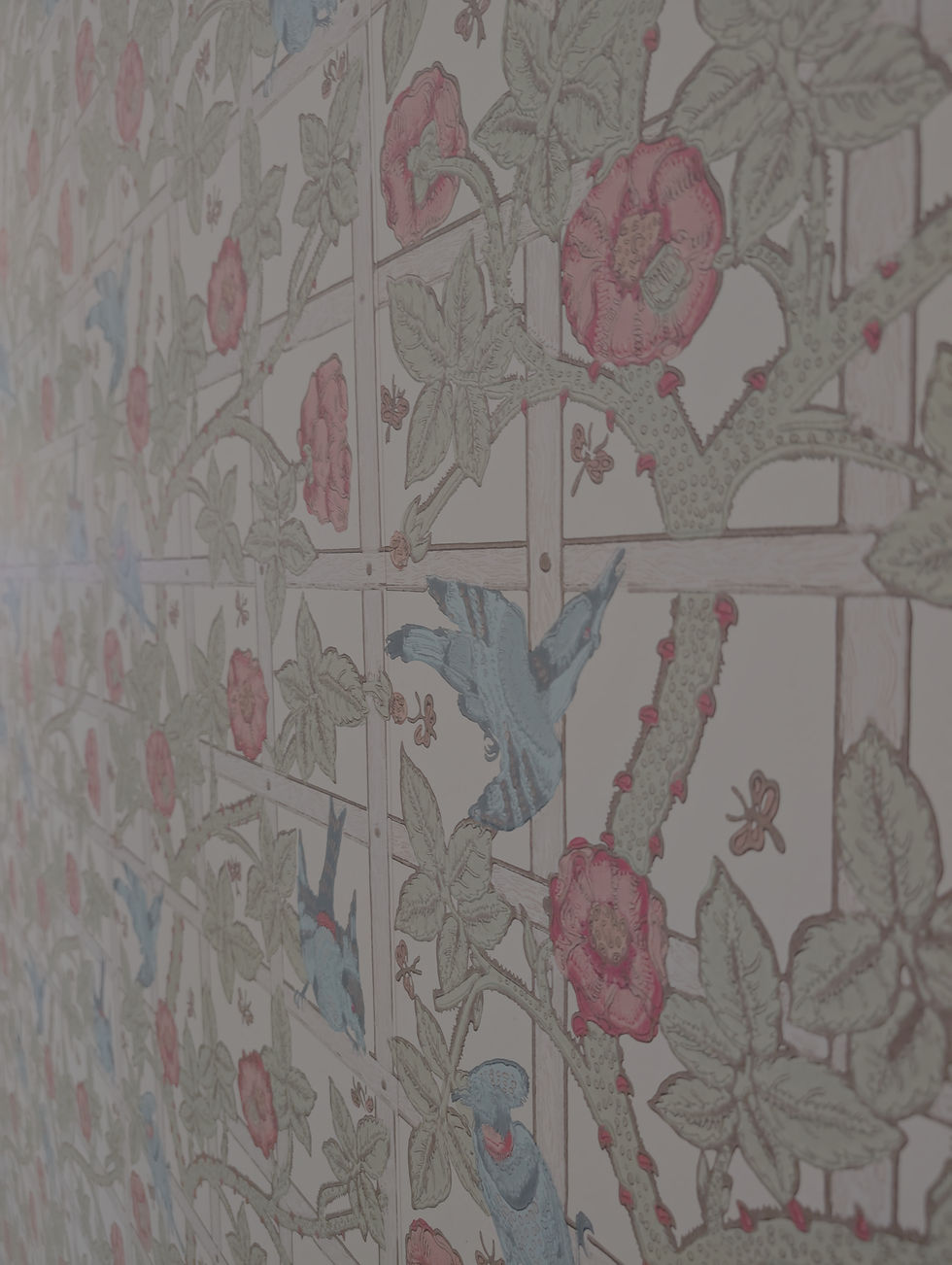 William Morris's Trellis wallpaper.