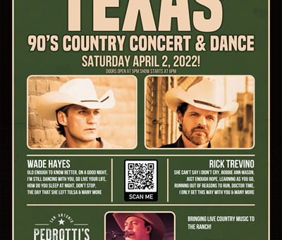 Wade Hayes-Rick Trevino concert with Full Circle Moments at Pedrottis Ranch