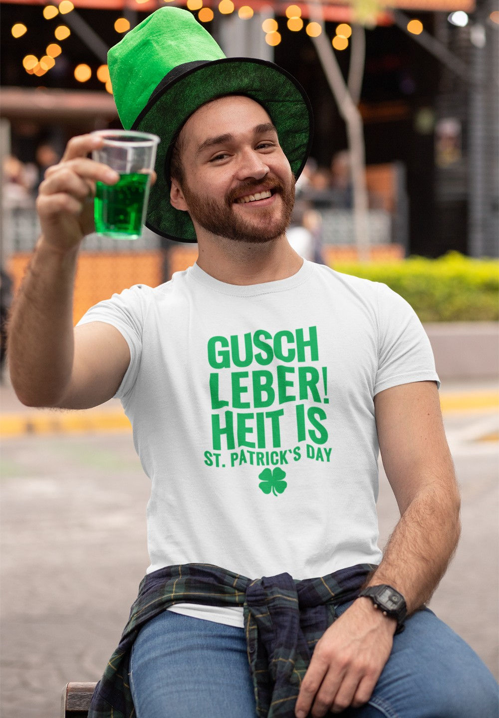 Gusch Leber - St. Patricks Day Shirt - Premium Bio Baumwolle