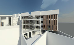 Exterior 3 pasillos distribuidores viviendas