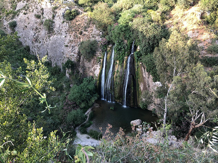 waterfalls of nature reserve by the site