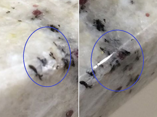 Chipped Marble Worktop