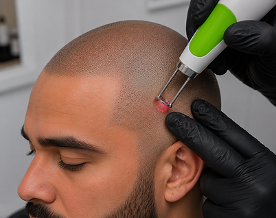 Laser scalp micropigmentation (SMP) removal and fading for correction, redesign or complete removal.