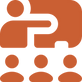 Bright orange icon of wrench and gear representing digital marketing tools and systems