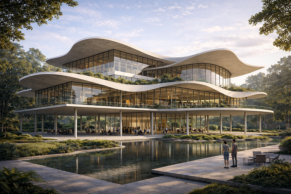 構造＝ミース　　 秩序＝コルビュジエ　　外形＝ライト