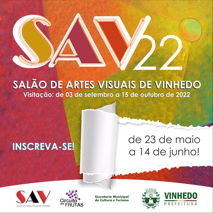 Abertas as inscrições para o 28º Salão de Artes Visuais de Vinhedo VINHEDO