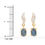 Thumbnail: 0.53 TCW Diamonds & Opal 18K Gold Plated Sterling Silver Earrings