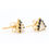 Thumbnail: 0.7 TCW Black Sapphire & Diamonds 18K Gold Plated Earrings