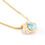 Thumbnail: 6.12 TCW Blue Topaz & Diamonds 18K Gold Plated Pendant