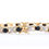 Thumbnail: 12 TCW Black Sapphire & Diamonds 18K Gold Plated Bracelet