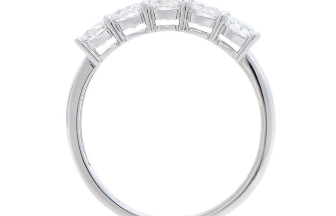 Thumbnail: 1.1 TCW Diamonds 14K White Gold Ring