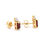 Thumbnail: 1.04 TCW Garnet & Diamonds 18K Gold Plated Earrings