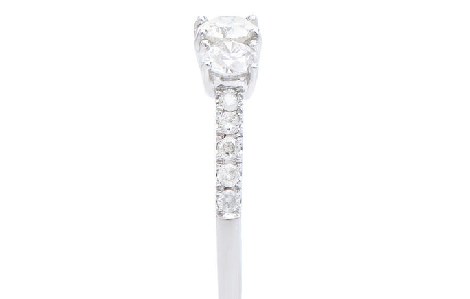 Thumbnail: 1.27 TCW Diamonds 14K White Gold Ring