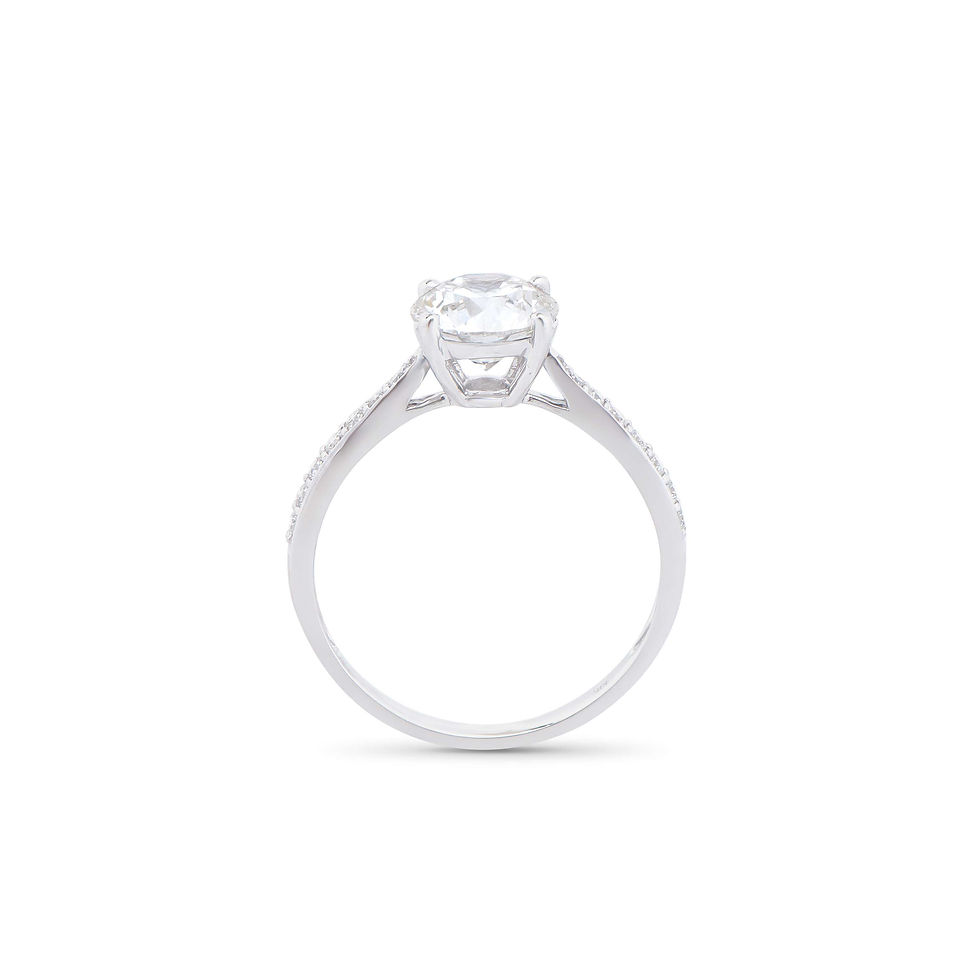 Thumbnail: 2.07 TCW IGI Certified Lab Grown Diamonds 14K White Gold Ring