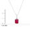Thumbnail: 3.01 TCW Lab Grown Diamonds & Ruby 14K White Gold Pendant