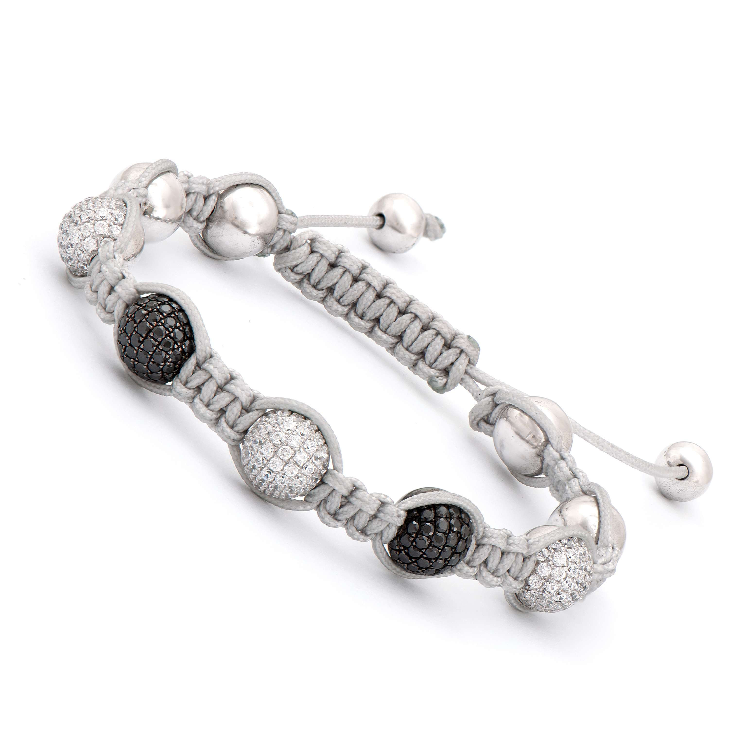 2.52 TCW White & Black Diamonds 14K White Gold Bracelet