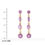Thumbnail: 5.46 TCW Diamonds & Amethyst 18K Gold Plated Sterling Silver Earrings