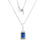 Thumbnail: 3.04 TCW Lab Grown Diamonds & Sapphire 14K White Gold Pendant