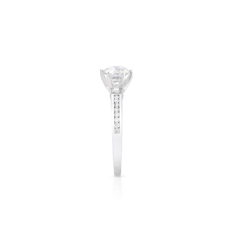 Thumbnail: 1.32 TCW IGI Certified Lab Grown Diamonds 14K White Gold Ring