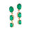 Thumbnail: 4 TCW Green Agate 18K Gold Plated Earrings