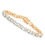 Thumbnail: 9.12 TCW Blue Topaz & Diamonds 18K Gold Plated Bracelet