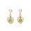 Thumbnail: 1.17 TCW Diamonds & Peridot 18K Gold Plated Sterling Silver Earrings