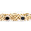 Thumbnail: 11.1 TCW Black Sapphire & Diamonds 18K Gold Plated Bracelet