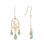 Thumbnail: 3.66 TCW Diamonds & Emeralds 18K Gold Plated Sterling Silver Earrings