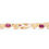 Thumbnail: 5.52 TCW Diamonds & Ruby 18K Gold Plated Sterling Sliver Bracelet